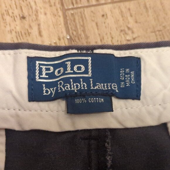 Polo Ralph Lauren Mens 38x34 (measures 36x33) Blue Chino Pants Flat Front - Picture 9 of 10